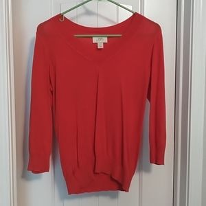 Ann Taylor Loft light Sweater.  Small.  Coral.